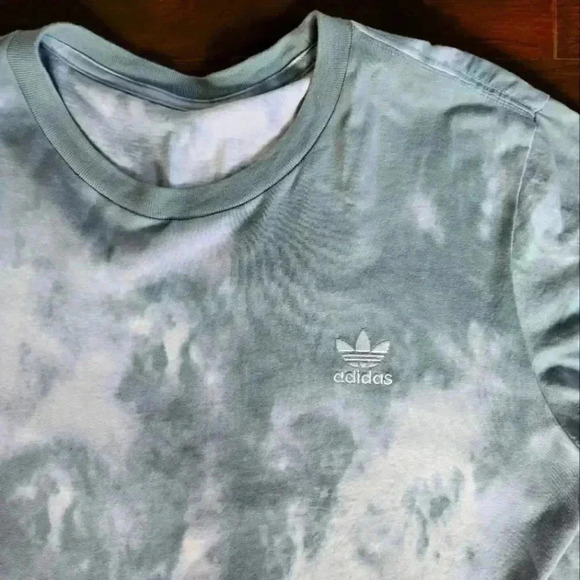 Men's adidas Tie Dye Sports Home Short Sleeve Colorblock T-Shirt Sz Large - Picture 2 of 4